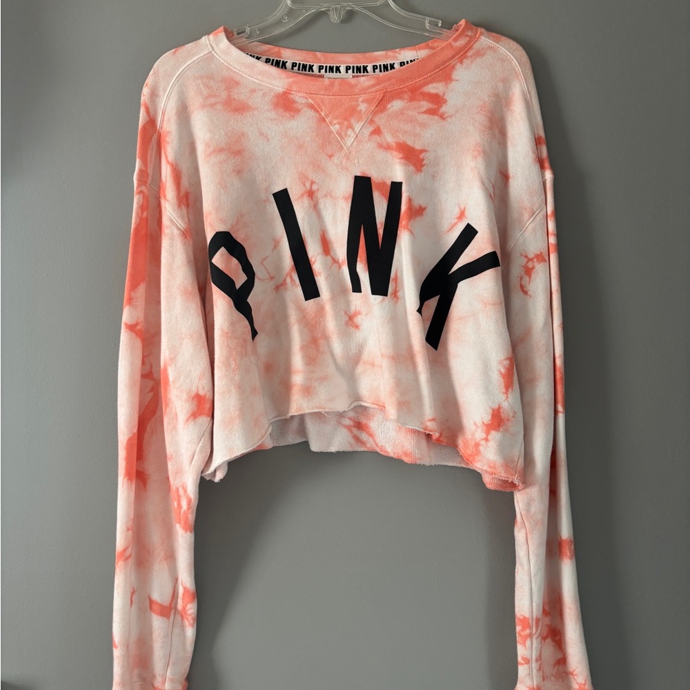 Victoria’s Secret PINK Tie Dye Cropped Sweatshirt